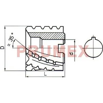Fréza Fréza válcová čelní polohrubozubá, F622973, 40x32 mm