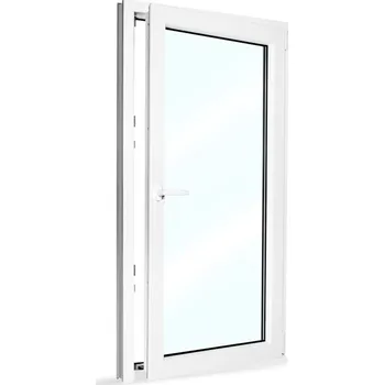 Okno Plastové okno 80x154 cm (800x1540 mm) | Bílé | Otevíravé i sklopné | Pravé | 6 komor | 80 mm