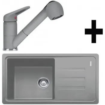 Granitový dřez Franke SET G122 - BSG 611-78/39 šedý kámen + FC 9547 šedý kámen + ZÁRUKA 5 LET ZDARMA