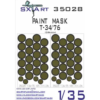 Plastikový model SX-ART 1/35 T-34/76 Painting Mask (DRAG)