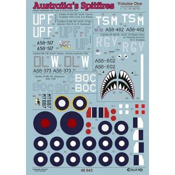 Plastikový model Tally Ho! 1/48 RAAF Spitfires Mk.VIII Vol. 1 (5 versions)