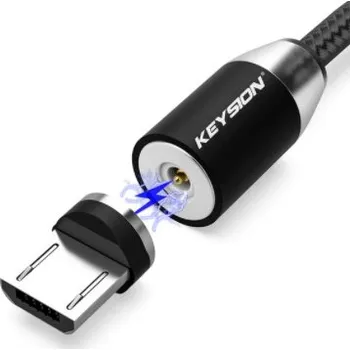 Datový kabel Magnetický USB kabel s USB B micro konektorem opletený 2m