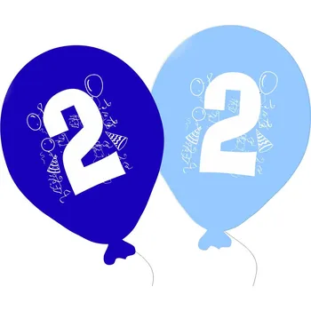 Party dekorace Balonky narozeniny 5ks s číslem 2 pro kluky- balonky.cz b80042