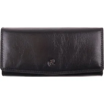 Peněženka Černá kožená peněženka Cosset 4466 Komodo