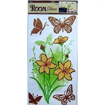 Samolepící dekorace Nástěnná dekorace 60x32 cm NARSIS se zlatými glitry