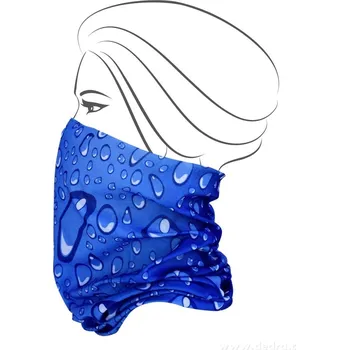 Šátek Multifunkční šátek průměr 45 - 70 cm, délka cca 50 cm modrý s bublinkami