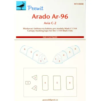 Plastikový model Peewit 1/144 Canopy mask Ar-96/Avia C-2 (MARK 1 MODEL)