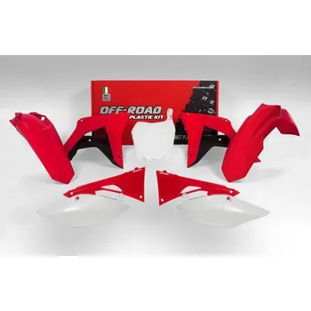 RACETECH kompletní plasty HONDA CRF 450R 17-20, barva OEM bílá červená (s krytem filtru) (HO119E999)