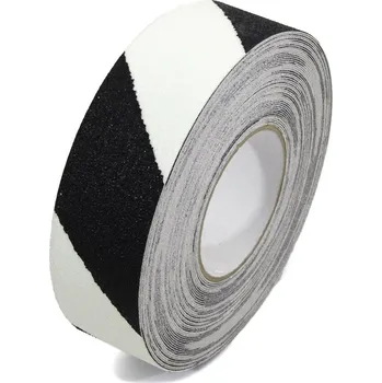 Výstražná páska Korundová fotoluminiscenční protiskluzová páska FLOMA Glow in the Dark Hazard - délka 18,3 m, šířka 5 cm, tloušťka 1 mm