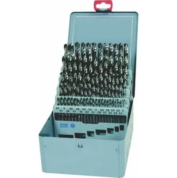 Vrták NÁSTROJE CZ Sada vrtáků 81-dílná 2,00-10,00x0,1mm DIN 338RNHSSCo Lesklá
