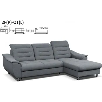 MEBLOSOFT Sektorová sedací souprava BELLA 2F+OT