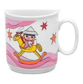 Hrnek - VEČERNÍČEK (růžový s koníkem)