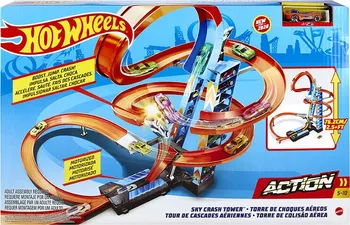 Set autodráh Mattel Hot Wheels padající věž