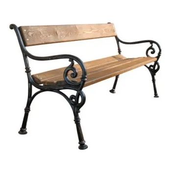 Zahradní lavice Litinová lavička HISTORIE 175 cm Volně stojící