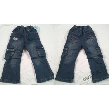 Dívčí džíny Dívčí oteplené džíny 116 srdíčko (zateplené kalhoty)