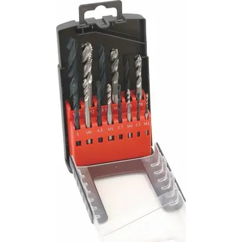 Vrták NÁSTROJE CZ Sada vrt.a záv.14dílů, M3-M12 ČSN221121,DIN371(174)aDIN376(184) šroubovitá drážka HSSE