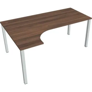 Kancelářský vozík HOBIS kancelářský stůl, ergo pravý - UE 1800 P, ořech + doprava zdarma