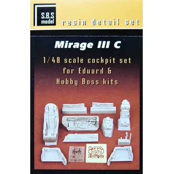 Plastikový model S.B.S model 1/48 Mirage IIIC cockpit/wheel bays (EDU/HOBBYB)