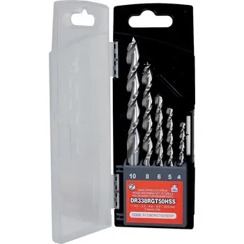 Příslušenství k nářadí NÁSTROJE CZ Sada vrtáků levých 5-dílná 4,00-10,00mm DR338LGT50HSS do dřeva