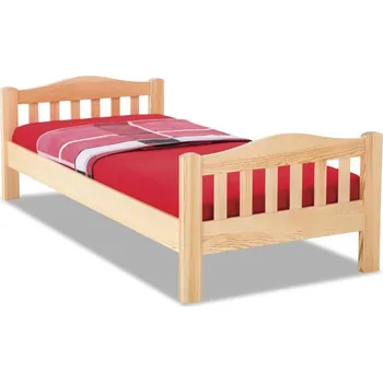 Postel Krajča Jednolůžková postel z masivu Olga 120 x 200 cm Povrchová úprava dřeva: Bez nátěru, Druh dřeva: Borovice