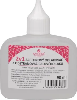 Odlakovač nehtů Amoene Citron 2v1 odlakovač a odstraňovač gelového laku 90 ml