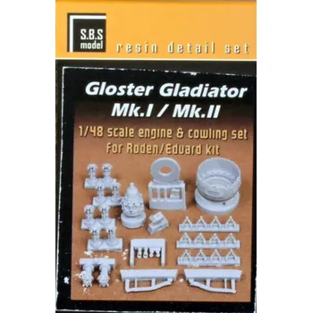 Plastikový model S.B.S model 1/48 Gladiator Mk.I/Mk.II Engine&cowl.set (RDN/ED)