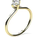 Couple, Celia – zásnubní prsten ze žlutého zlata se zirkonem, vel. 53, prům. 16.9 mm, 585-68-1-4110.0Z00.0.53.001