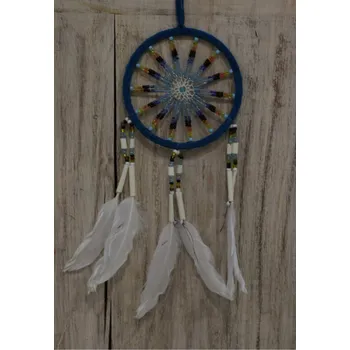 Lapač snů Lapač snů č.68 modrý, délka 37cm průměr 11cm