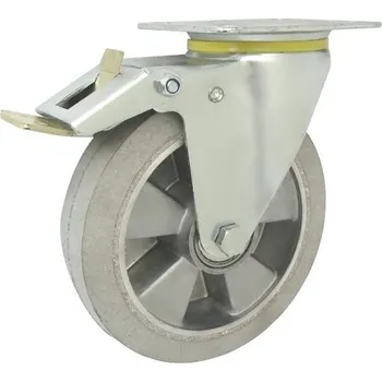 Pojezdové kolečko Pryžové kolo 200 mm otočná vidlice s deskou