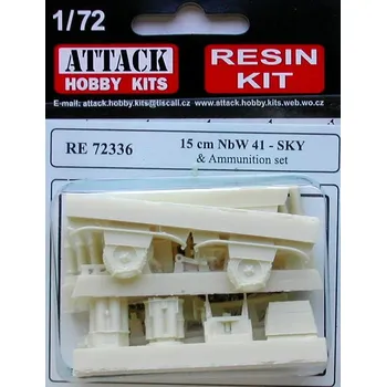 Plastikový model Attack Hobby Kits 1/72 15cm NbW 41 (ski) & ammunition set