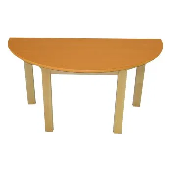 Dětský stůl Dětský přírodní stůl BUK - půlkruh + barevná deska 120x60 cm