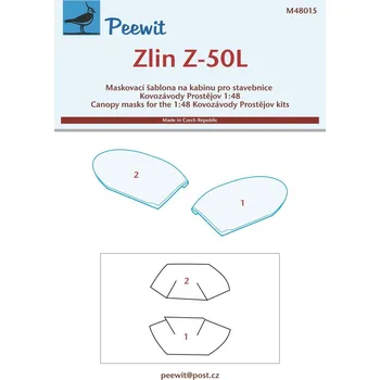 Plastikový model Peewit 1/48 Canopy mask Zlin Z-50L (KP)