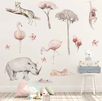 Samolepící dekorace Elisdesign moderní nálepky pro děti zvířátka