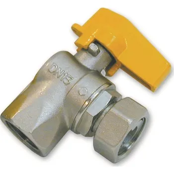 Ventil IVAR Kulový uzávěr plyn - rohový - 1/2"FF, motýl, s převlečnou matkou (8118R076)