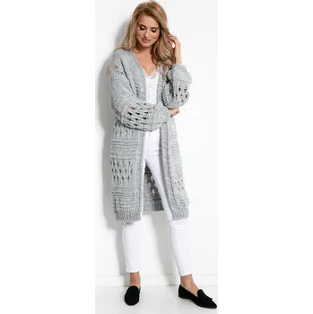 Dámský svetr Glara Dámský elegantní midi kardigan z vlny 576740