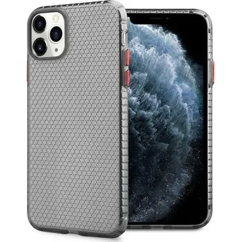 Pouzdro na mobilní telefon Kryt se strukturou včelí plástve pro iPhone 12 / 12 Pro - černý