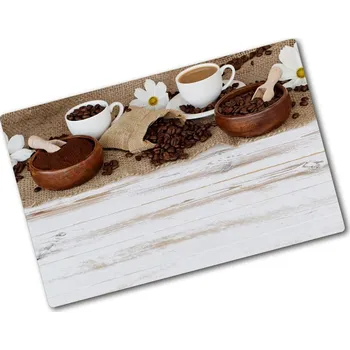 Kuchyňské prkénko Kuchyňská deska velká skleněná Šálek kávy