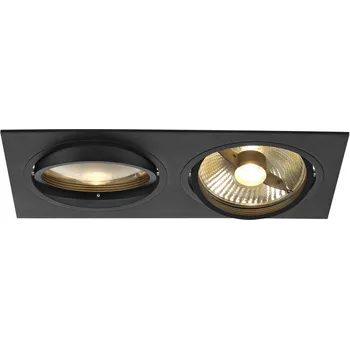Bodové svítidlo SLV 113840 New Tria 150, černá zápustná bodovka, 2x75W GU10 ES111, 16,5x31,5cm