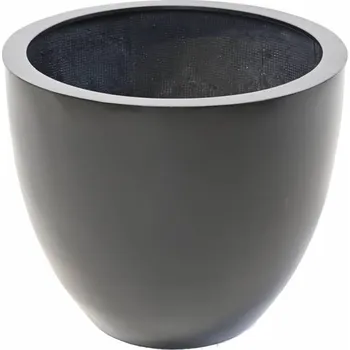Květináč Luxusní KVĚTINÁČ FIBER LOTUS ČERNÝ 60x53cm