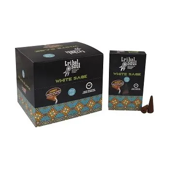 AWGifts Vonné kužele Tribal “Tekoucí Dým“ - Bílá Šalvěj