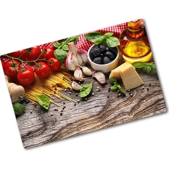 Kuchyňské prkénko Deska na krájení chleba skleněná Italské jídlo