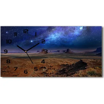 Hodiny Skleněné hodiny na stěnu Hvězdná noc