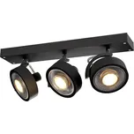 SLV 1000704 Kalu, stropní otočná bodovka 3xGU10, černá, délka 45cm