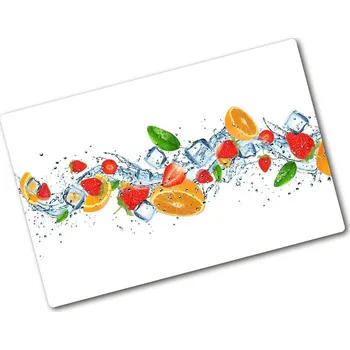 Kuchyňské prkénko Kuchyňská deska velká skleněná Ovoce s ledem