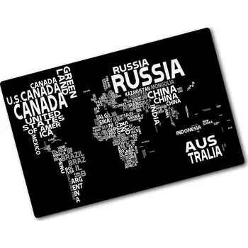 Kuchyňské prkénko Kuchyňská deska skleněná Mapa světa