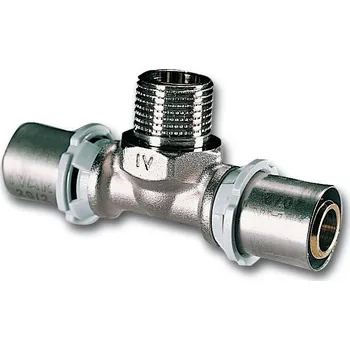 rozdělovač topení IVAR Lisovací T-kus, vnější závit 20x3/4x20 (512032)