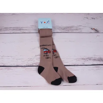 YO Punčocháče punčocháčky punčošky RA03 hnědé s hasiči velikost oblečení - děti: 104/110