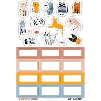 samolepka Papero amo - Samolepky arch - DO DIÁŘE / Kočičí