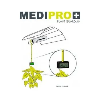 Dílna MediPro Digitální Thermo-Hygro metr na stínidlo (Jednoduché zařízení pro kontrolu optimální teploty a vlhkosti u rostlin pod umělým osvětlením. MediPro s Thermo/Hygro ochrana před spálením nebo uschnutím vršků.)