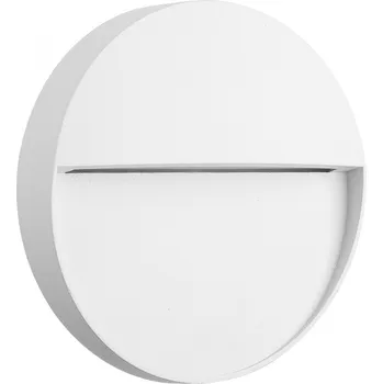 Nástěnné svítidlo Mantra 7014 Gris, bílé svítidlo pro orientační osvětlení exteriéru, 3W LED 3000K, prům 11cm, IP54